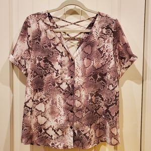 Sandy & Sid Snakeskin Top